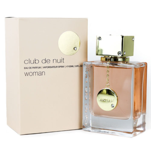 Armaf Club De Nuit Eau de Parfum para Mujer - Frasco de 105 ml con líquido rosa claro y envase a juego.