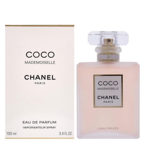 COCO Mademoiselle de Chanel, 3.4 FL. OZ Eau de Parfum vaporizador con su elegante envase.