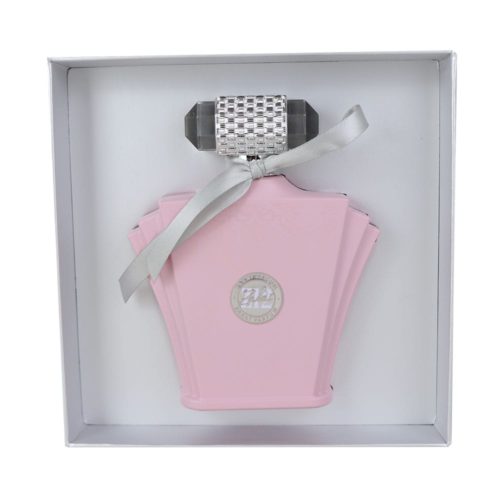 Z12 Eau de Parfum para mujer de Zakat, elegantemente exhibido dentro de su empaque con forro plateado.