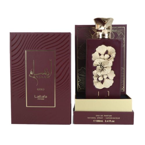Vista frontal del empaque de Z12 Eau de Parfum 100ml de Zakat, con patrones en relieve y un logo circular.