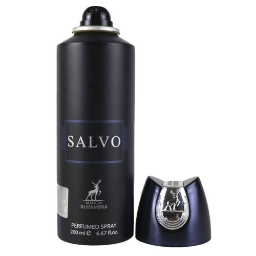 Spray perfumado Salvo de 200 ml de Maison Alhambra con la tapa retirada, mostrando la boquilla del aerosol.