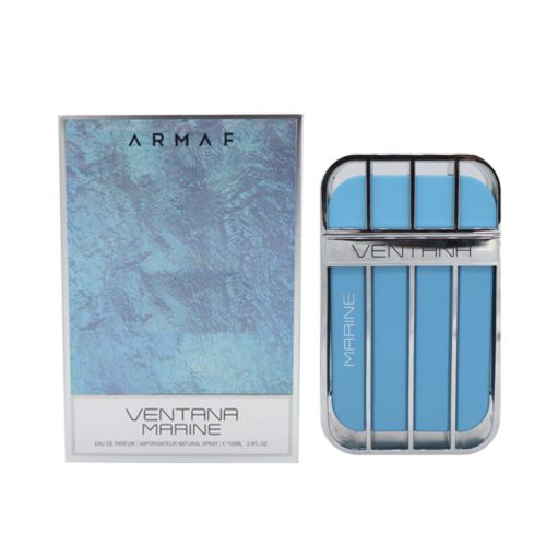 Perfume Armaf Ventana Marine Eau de Parfum para hombre con frasco y caja, 100 ml.