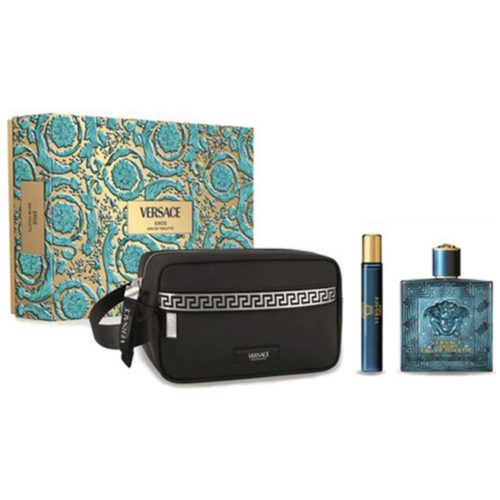 Eros Gift Set Eau de Toilette 100 ml / 3.4 fl. oz + 10 ml Spray de Viaje + Bolso Para Hombre de Versace (93577)