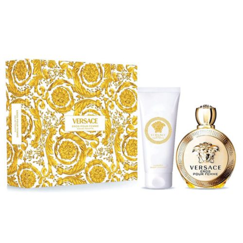 Eros Pour Femme Gift Set Eau de Toilette 100 ml / 3.4 fl. oz + Body Lotion 150 ml 5.0 fl. oz Para Mujer De Versace (89099)